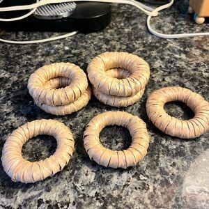 rattan straw napkin ring holders